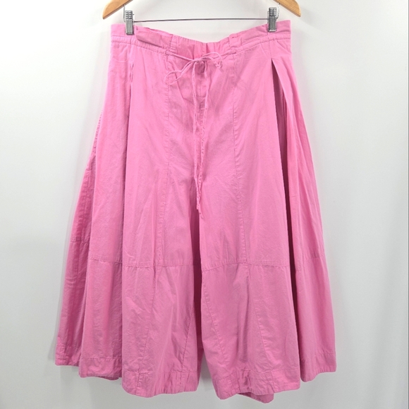 Free People Go to Town Pants I Want Candy Pink Wide Leg Cropped - Picture 2 of 15